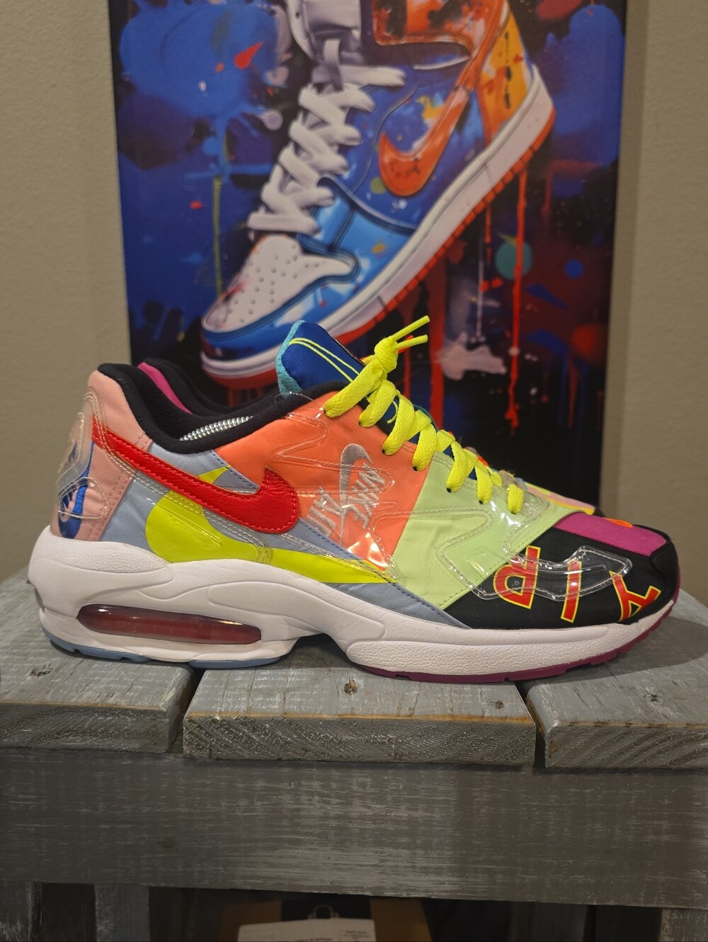 US Mens 12 - Nike Atmos x Air Max 2 Light QS Logos - PRE-OWNED NO BOX !!